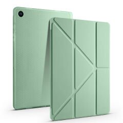 Samsung Galaxy Tab A9 Kılıf Tri Folding Kalem Bölmeli Standlı Kılıf Kırmızı