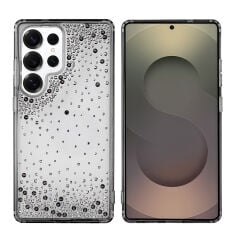 Samsung Galaxy S25 Ultra Kılıf Airbag Tasarımlı Damla Taşlı Şeffaf Pera Silikon Kapak
