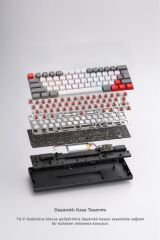 Oyuncu Klavyesi Rgb Işıklı Mekanik Şarjlı Kablosuz Blue Switch Q Klavye TK11