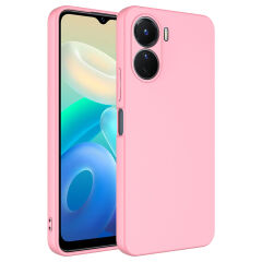 Vivo Y16 Kamera Korumali Mara Lansman Kapak Pembe