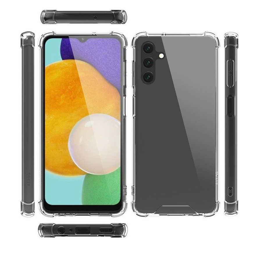 Samsung Galaxy A04S Kılıf Nitro Anti Shock Darbe Emici Köşe Korumalı Şeffaf Silikon Kapak Renksiz