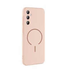 Samsung Galaxy A57 Kılıf Meta Lansman Magsafe Kamera Korumalı içi Kadife Yumuşak Renkli Süet Silikon