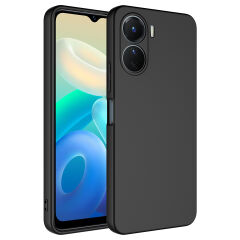 Vivo Y16 Kamera Korumali Mara Lansman Kapak Siyah