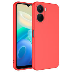 Vivo Y16 Kamera Korumali Mara Lansman Kapak Kırmızı