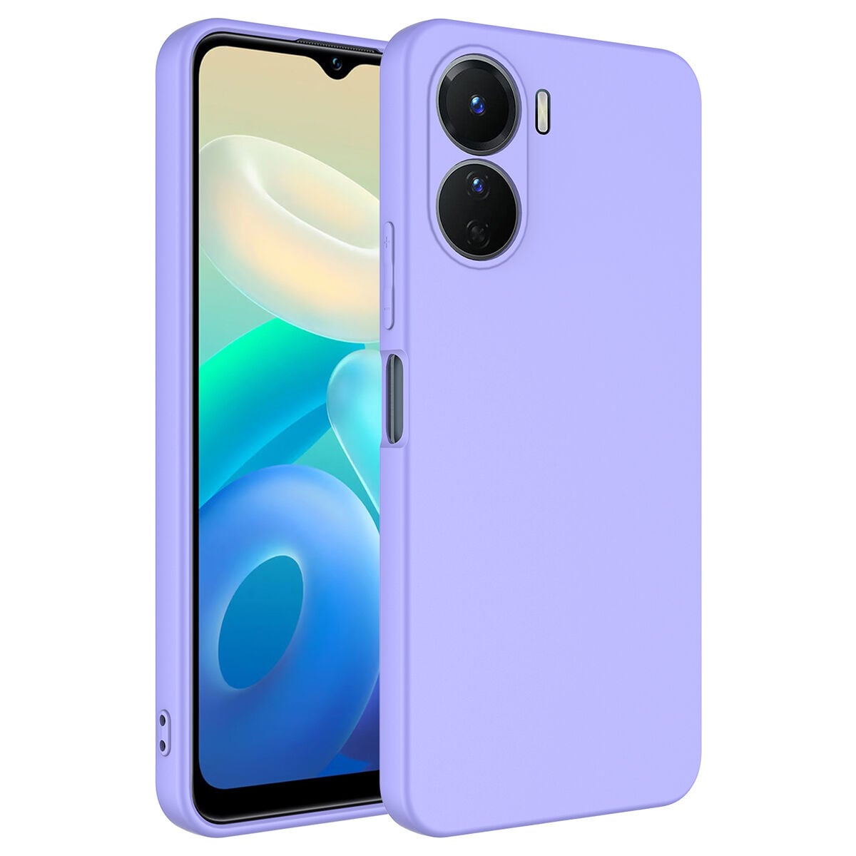 Vivo Y16 Kamera Korumali Mara Lansman Kapak Lila