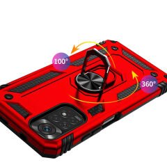 Xiaomi Redmi Note 11S Global Kılıf Vega Tank Sert Yüzüklü Standlı Zırh Koruma Kapak