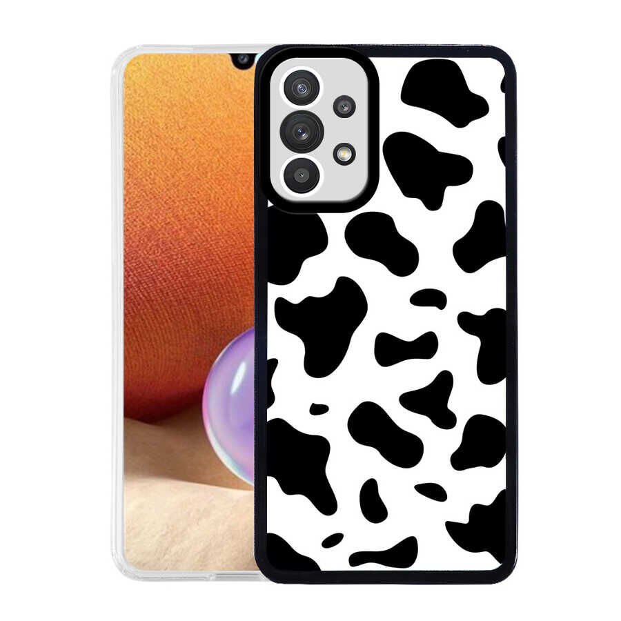 Samsung Galaxy A32 4G Kılıf M-Fit Desenli Kapak Cow No1