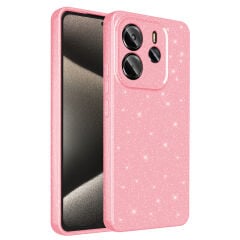 Xiaomi Redmi Note 14 5G Kılıf Kamera Korumalı Simli Lüks Koton Kapak