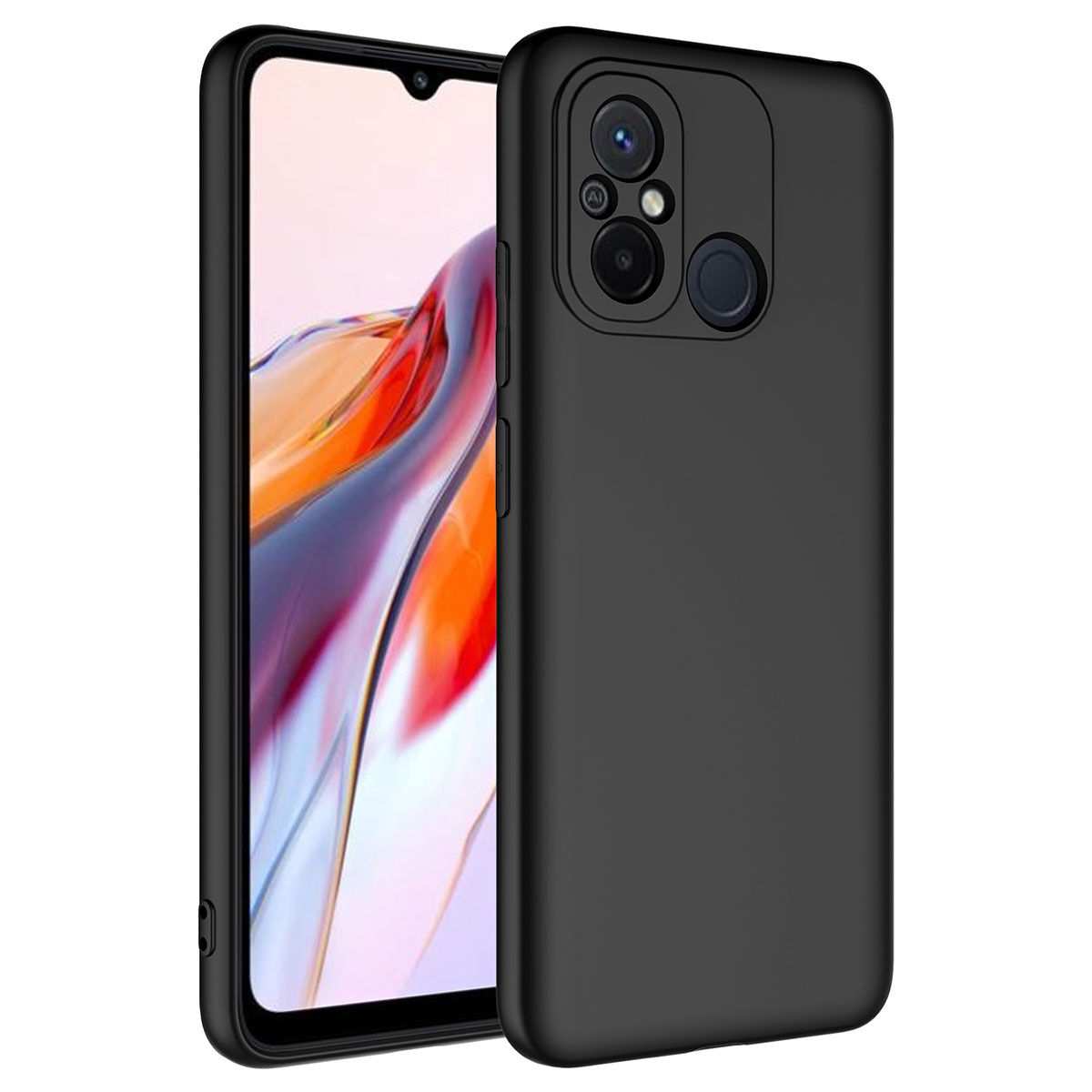 Xiaomi Redmi 12C Kılıf Kamera Korumali Mara Lansman Kapak Siyah