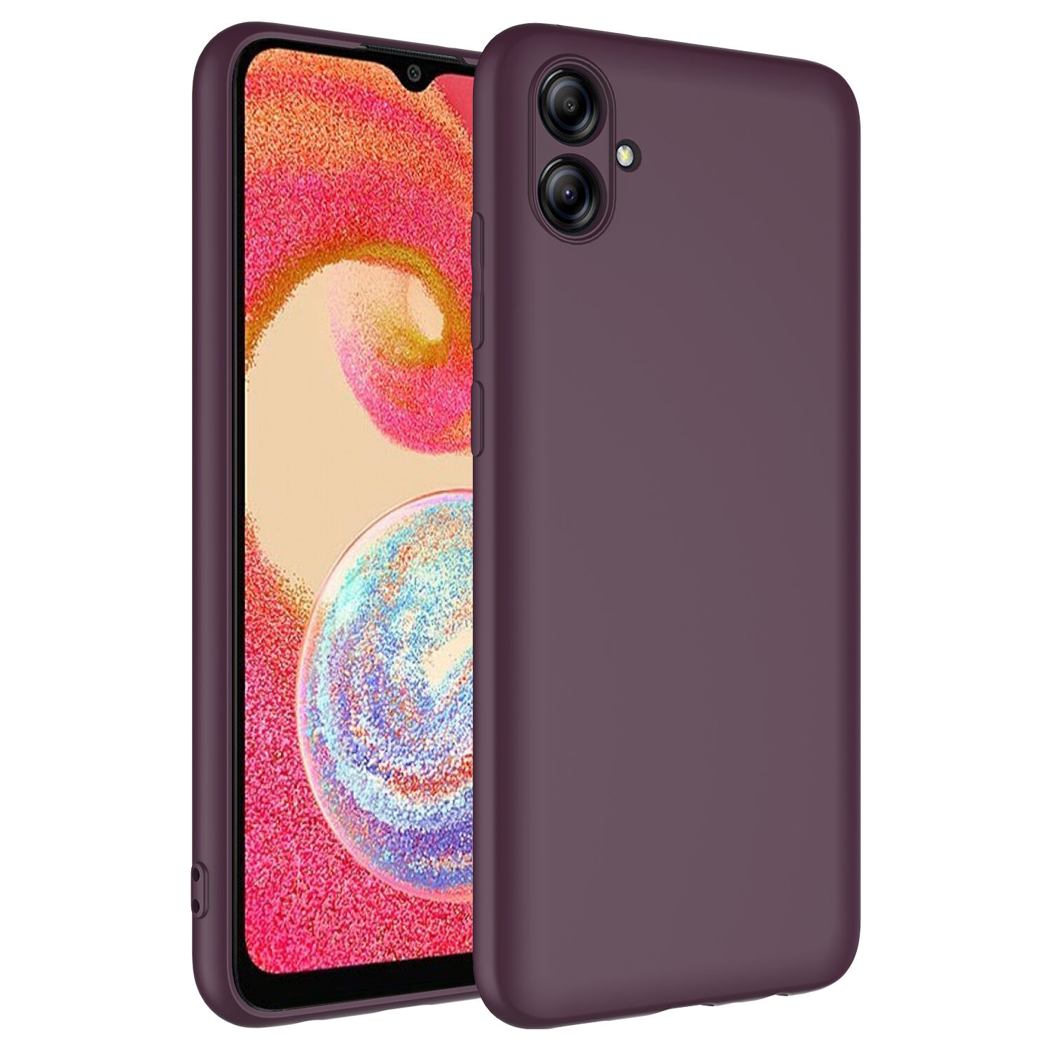 Samsung Galaxy A04E Kılıf Mara Lansman Kapak Koyu Mor