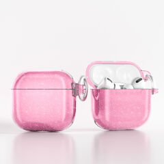 Airpods 4 Allstar Airbag 32 Parlayan Simli Saydam Renkli Kılıf Mor