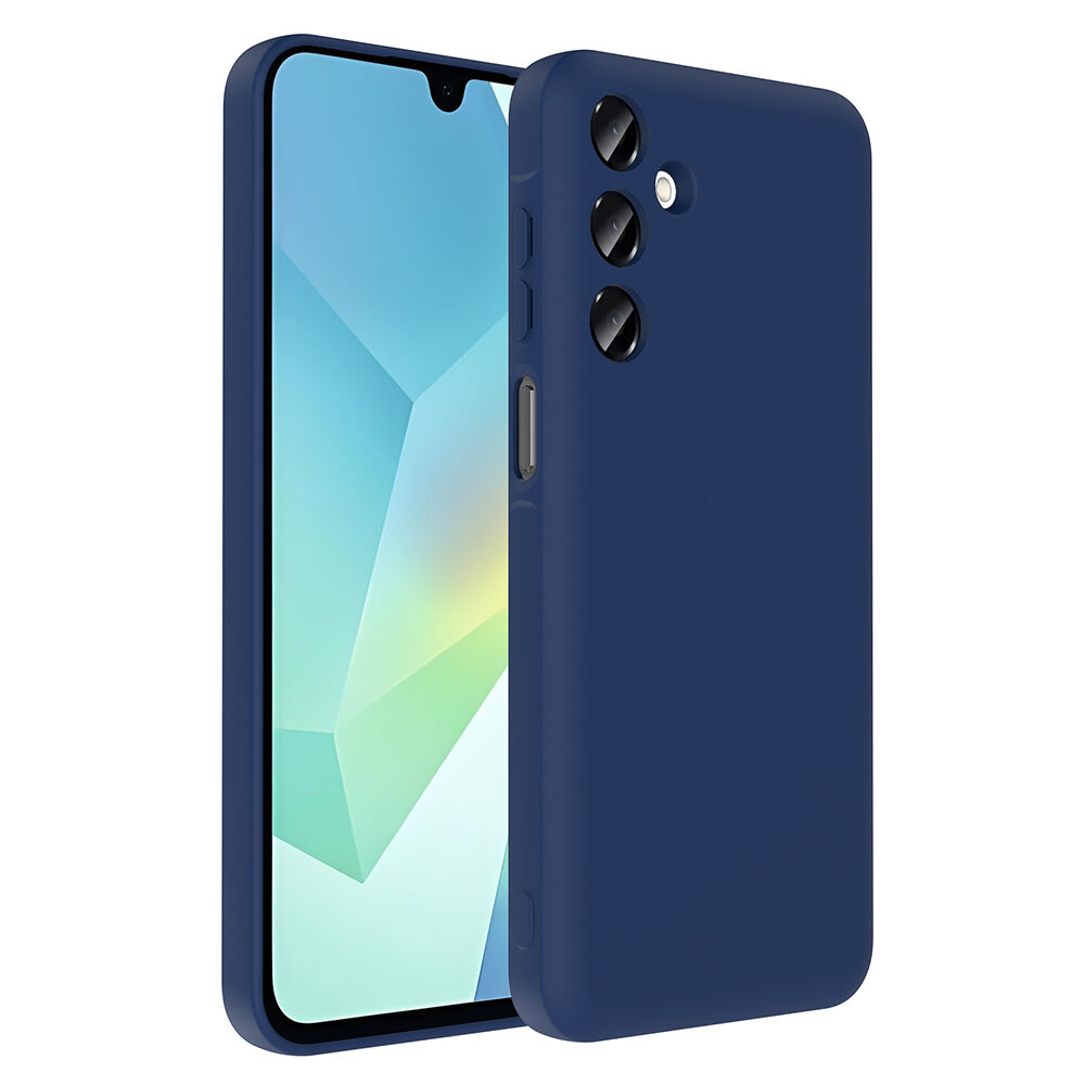 Samsung Galaxy A16 Kılıf Kamera Korumalı Kartlık Hazneli Vitra Kapak Lacivert