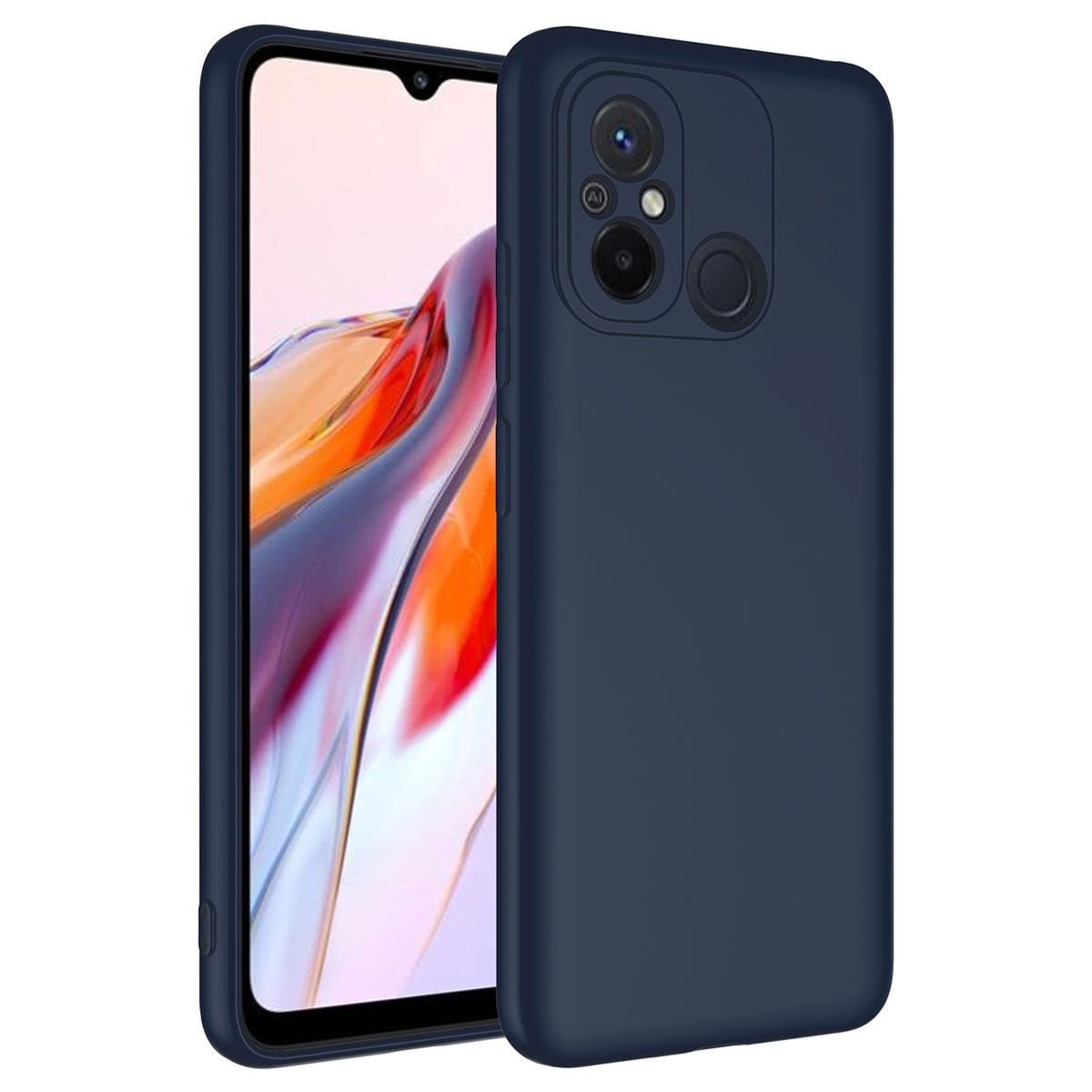 Xiaomi Redmi 12C Kılıf Kamera Korumali Mara Lansman Kapak Lacivert