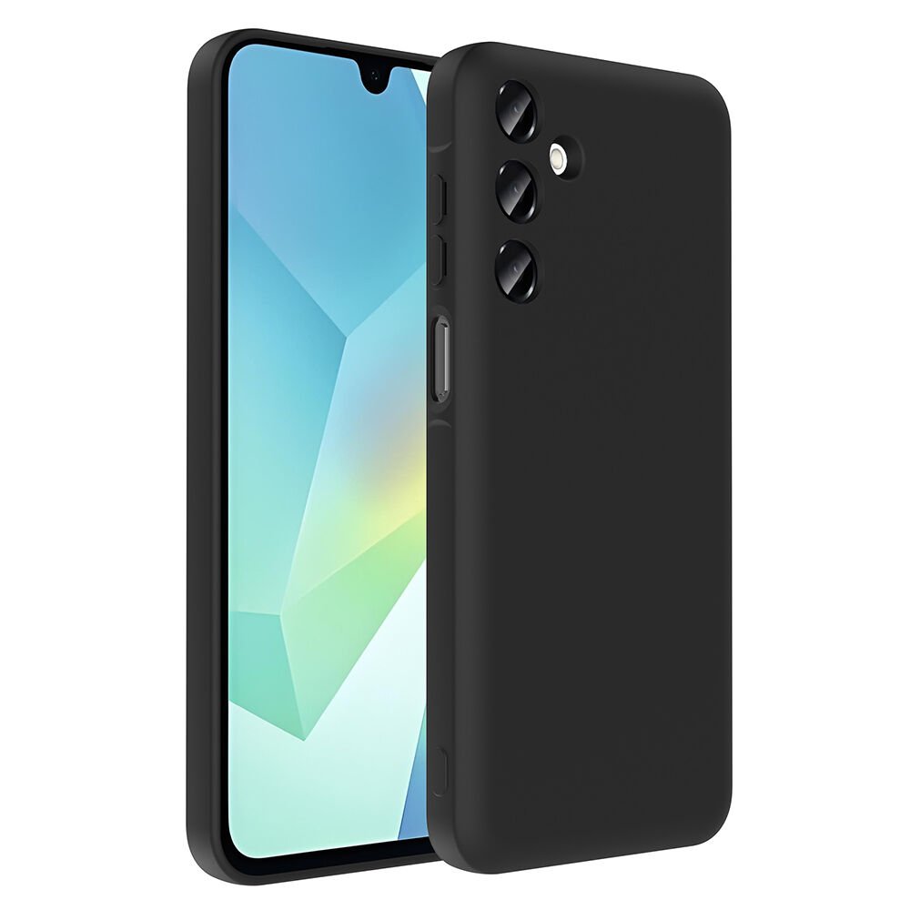 Samsung Galaxy A16 Kılıf Kamera Korumalı Kartlık Hazneli Vitra Kapak Siyah