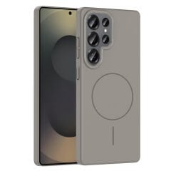 Samsung Galaxy S25 Ultra Kılıf Kablosuz Şarj Özellikli Ruby Silikon Kapak