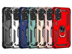 Xiaomi Redmi Note 11 Global Kılıf Vega Tank Sert Yüzüklü Standlı Zırh Koruma Kapak