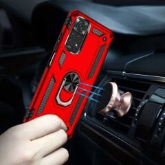 Xiaomi Redmi Note 11 Global Kılıf Vega Tank Sert Yüzüklü Standlı Zırh Koruma Kapak