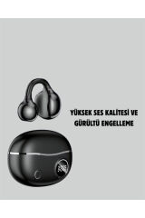 Klipsli Açık Kulaklık – Spor İçin Uygun, APTX Ses, Ergonomik Yapı Siyah