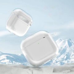 Apple Airpods 4 Kılıf Şeffaf Kristal Silikon Airbag 14 Kılıf Şeffaf