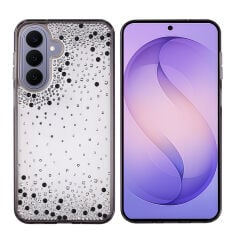 Samsung Galaxy S26 Plus Kılıf Airbag Tasarımlı Damla Taşlı Şeffaf Pera Silikon Kapak