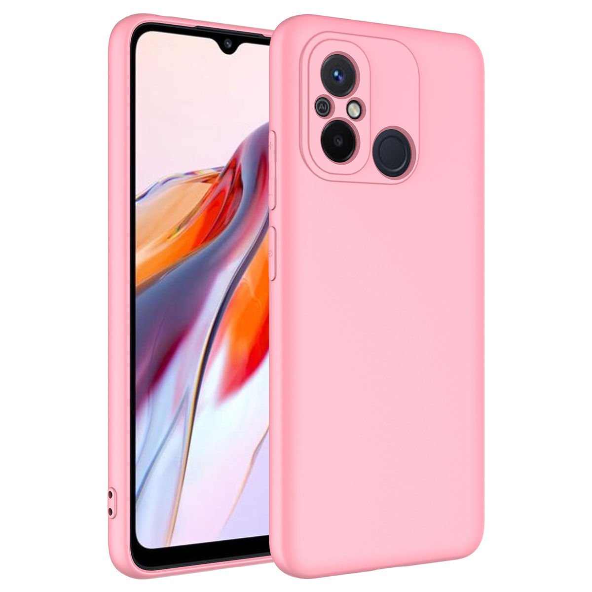 Xiaomi Redmi 12C Kılıf Kamera Korumali Mara Lansman Kapak Pembe