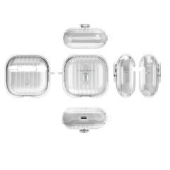 Airpods 4 Kılıf Kenarları Renkli Şeffaf Dilimli Silikon Airbag 40 Kılıf Şeffaf