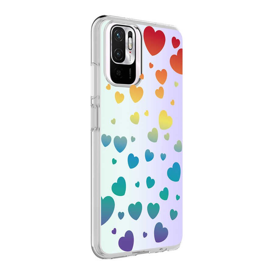 Xiaomi Poco M5S Kılıf M-Blue Desenli Kapak Heart No3