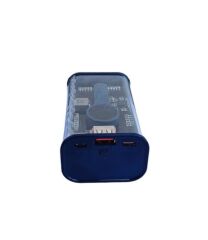 22.5W PD Hizli 10000 mAh Digital Şeffaf Tasarimli Powerbank Mavi