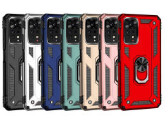 Xiaomi Redmi Note 11 Pro 5G Kılıf Vega Tank Sert Yüzüklü Standlı Zırh Koruma Kapak Siyah