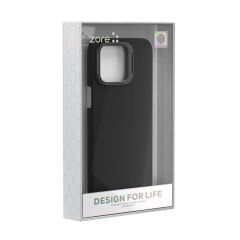 iPhone 15 Pro Kılıf Magsafe Şarj Özellikli 600D Kevlar Krek Karbon Standlı Kapak Siyah