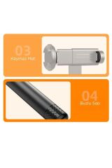 C10 Çok Amaçlı Tripod Kumandalı Selfie Çubuğu 183 Cm Siyah