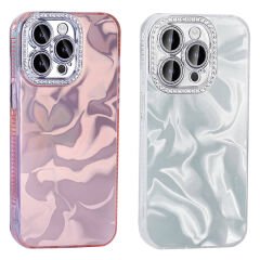 iPhone 15 Pro Max Kılıf Airbagli Parlak Taş Detay Tasarımlı Zore Esila Kapak