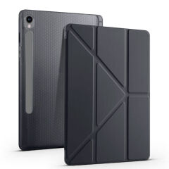 Samsung Galaxy Tab S9 FE Kılıf Tri Folding Kalem Bölmeli Standlı Kılıf Kırmızı