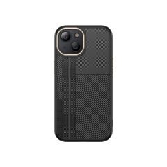iPhone 14 Kılıf Kablosuz Şarj Özellikli Karbon Fiber Görünümlü Antina Kapak