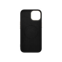 iPhone 14 Kılıf Kablosuz Şarj Özellikli Karbon Fiber Görünümlü Antina Kapak Siyah