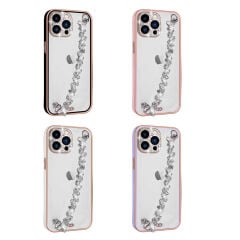iPhone 12 Pro Kılıf Taş Süslemeli Kamera Korumalı El Tutamaçlı  Blazer Kapak