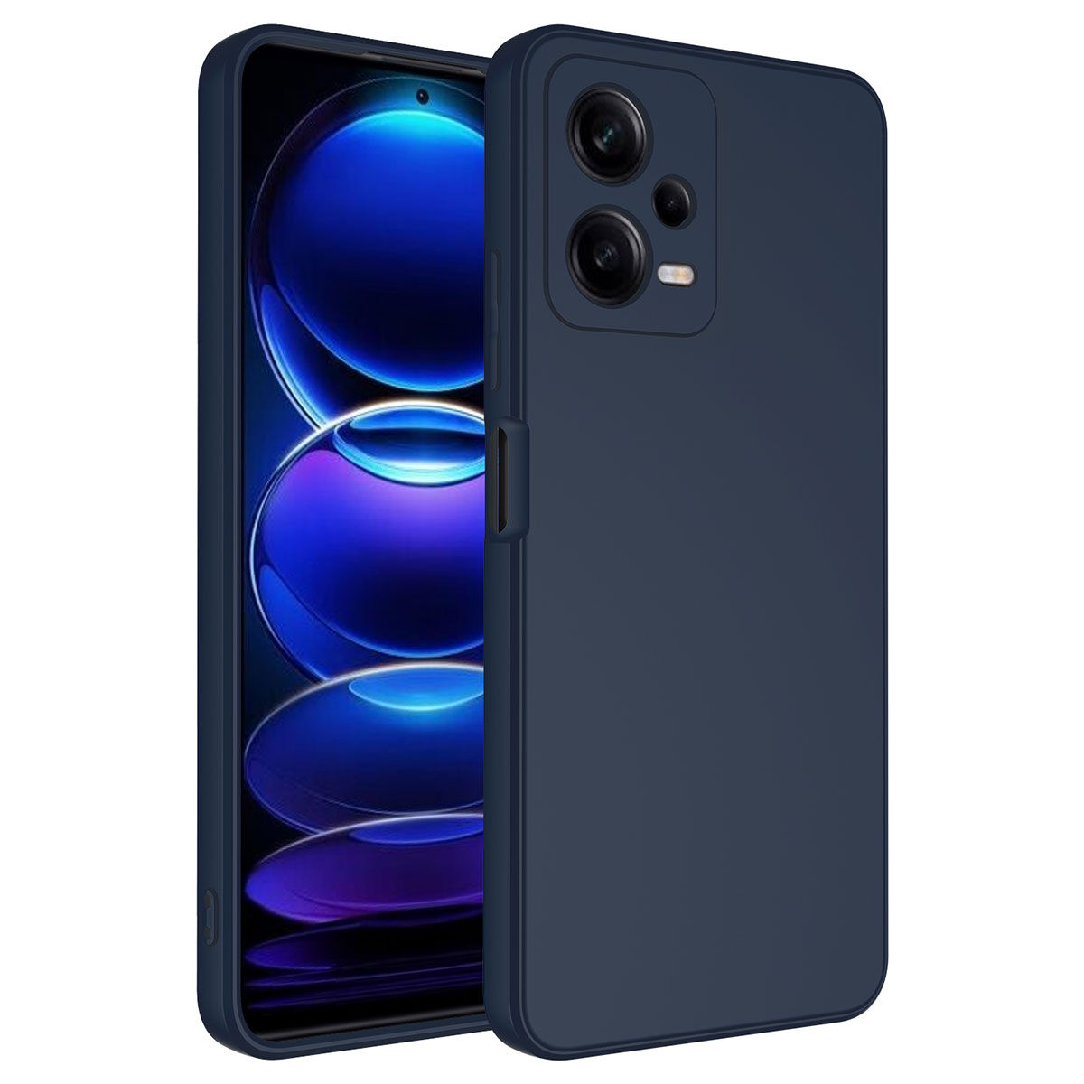 Xiaomi Redmi Note 12 5G Kamera Korumali Mara Lansman Kapak kılıf Lacivert