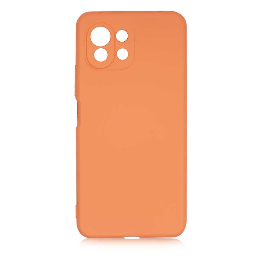 Xiaomi Mi 11 Lite Kılıf Kamera Korumali Mara Lansman Kapak Turuncu