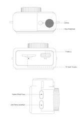 Dijital Fotoğraf Makineleri Video Kamera Mini Anahtarlık 1080P CMR35 Haki