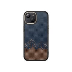 iPhone 14 Plus Kılıf Kablosuz  Şarj Özellikli Karbon Fiber Görünümlü Antina Kapak
