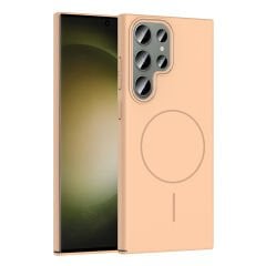 Samsung Galaxy S24 Ultra Kılıf Kablosuz Şarj Özellikli Ruby Silikon Kapak