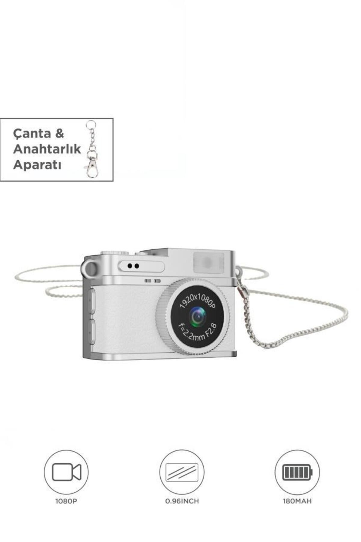 Dijital Fotoğraf Makineleri Video Kamera Mini Anahtarlık 1080P CMR35 Beyaz