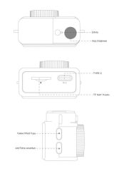 Dijital Fotoğraf Makineleri Video Kamera Mini Anahtarlık 1080P CMR35 Siyah