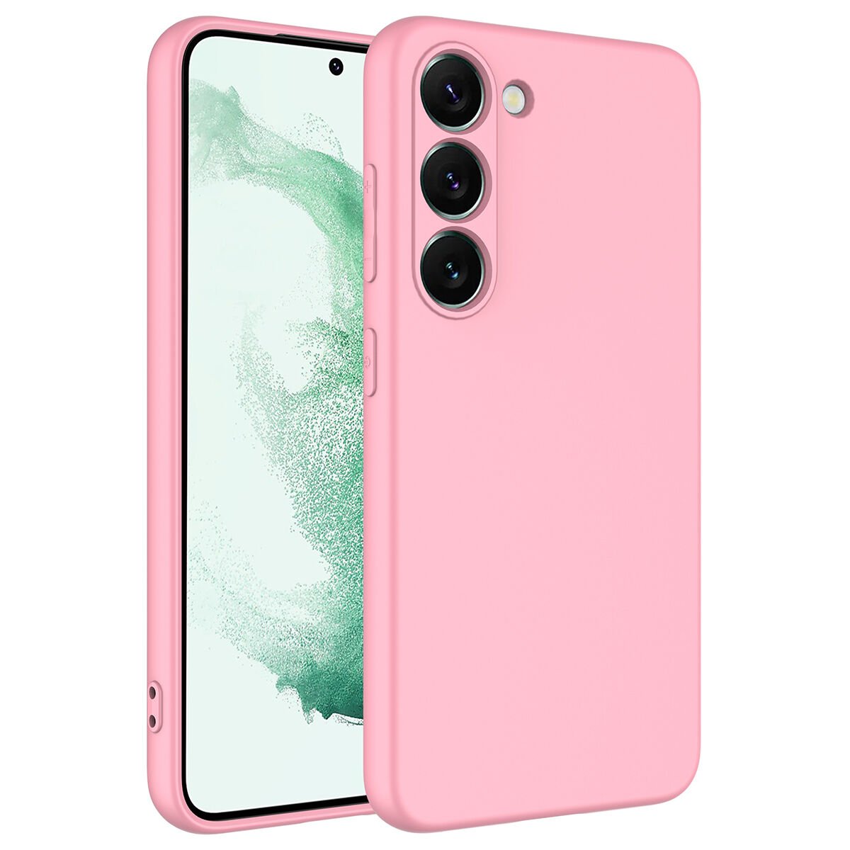 Samsung Galaxy S23 Kılıf Kamera Korumali Mara Lansman Kapak Pembe
