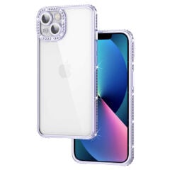 iPhone 13 Kılıf Kamera Korumalı Taşlı  Mina Kapak