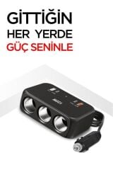 G18 120W Çoklu Çıkışlı Araç Şarj Cihazı – 2x Type-C, USB, QC4.0 & 3 Çakmaklık Girişli
