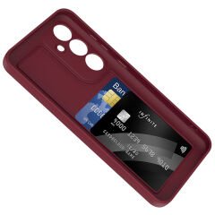 Samsung Galaxy A55 Kılıf Kamera Korumalı Kartlık Hazneli Vitra Kapak