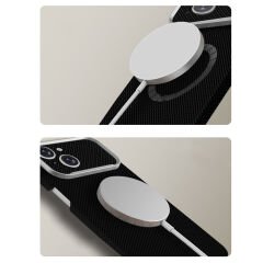 iPhone 13 Uyumlu İphone 17 Görünümlü M-Safe Şarj Özellikli Kılıf Premium Paris Zerre Sert PC Kapak