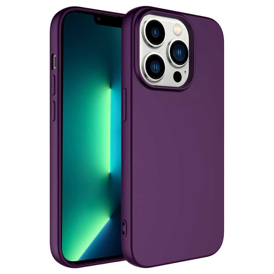 iPhone 14 Pro Kılıf LSR Lansman Kapak Derin Mor