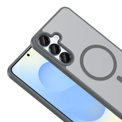 Samsung Galaxy S24 Plus Kılıf Mat Magsafe Şarj Özellikli Hassas Butonlu Renkli Yumuşak Kenarlı Premium Babet Kapak